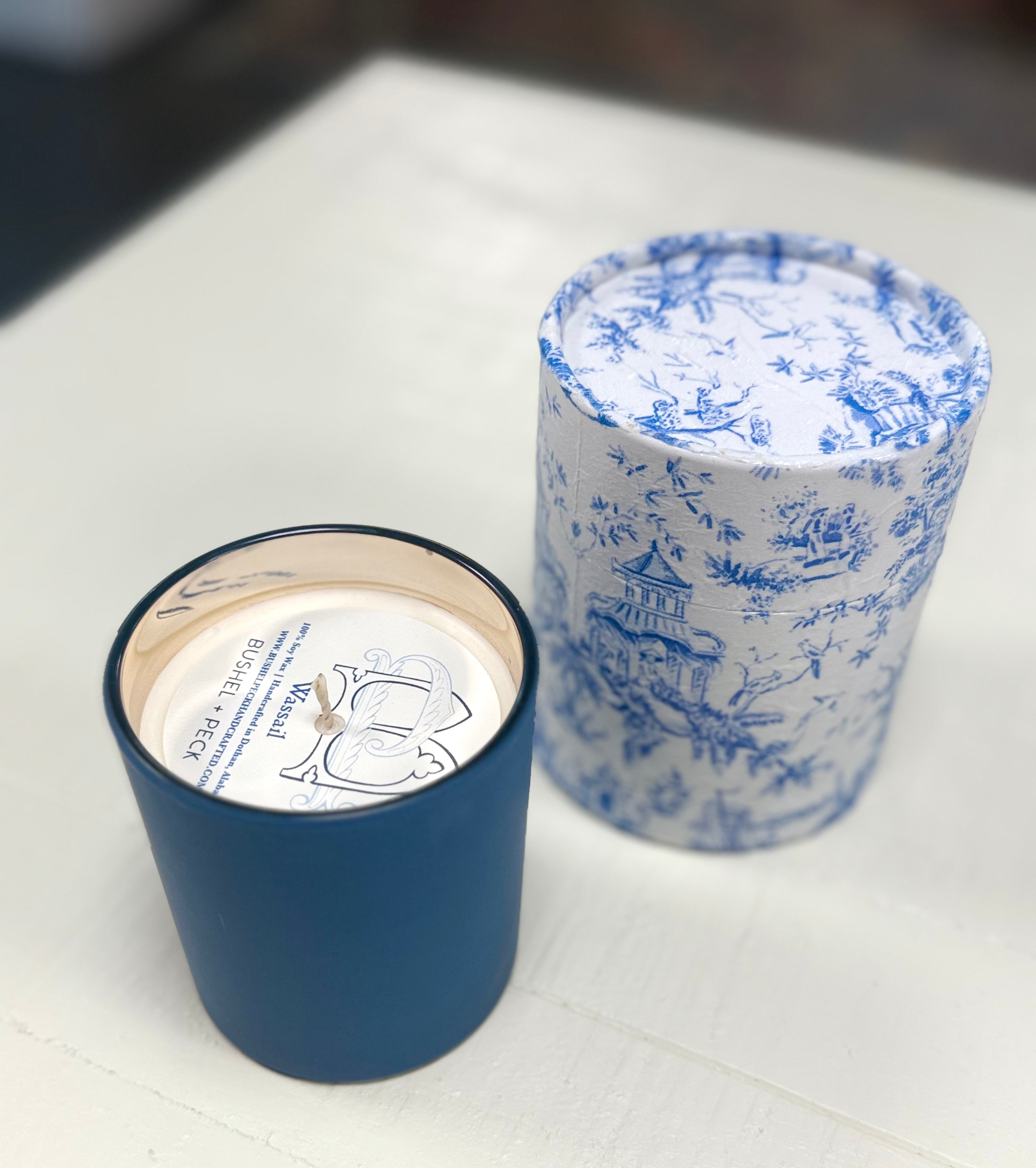 Blue & White Gift Candle