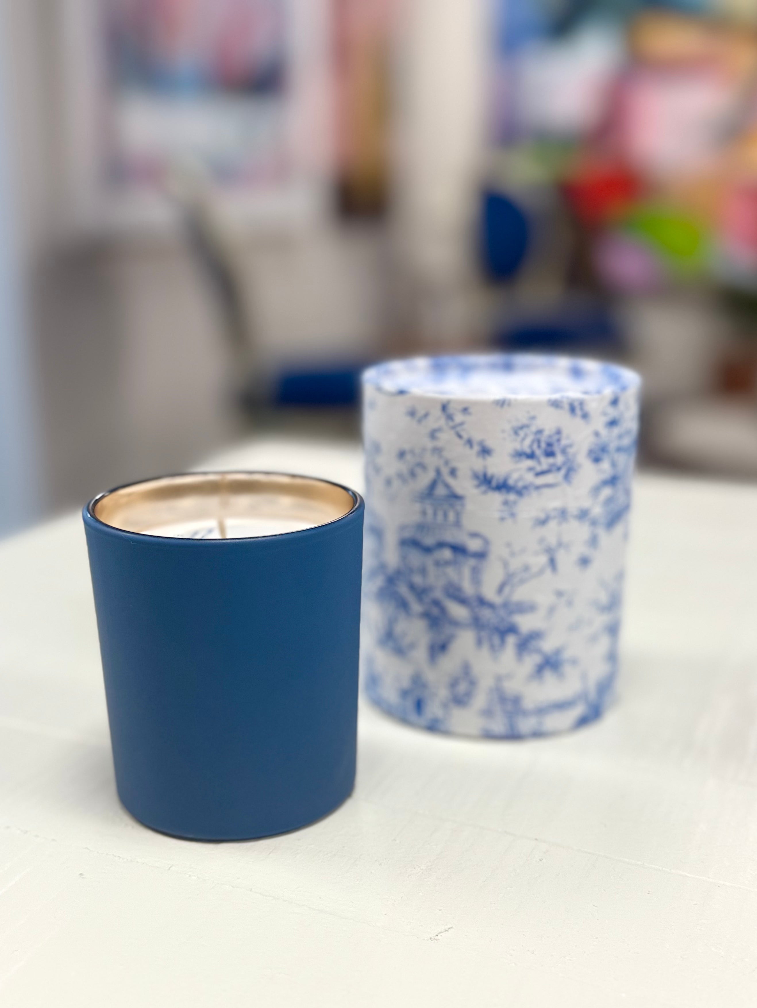 Blue & White Gift Candle