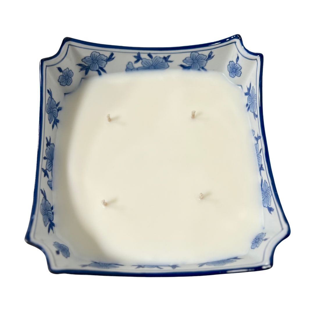 Chinoiserie Porcelain Bowl Candle